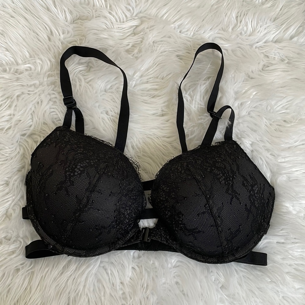 Victorias Secret laced Front closed racer back Push up Bra